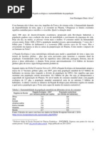 Pegada ecológica e sustentabilidade da população