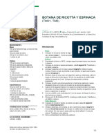 Botana de Ricotta y Espinaca Thermomix