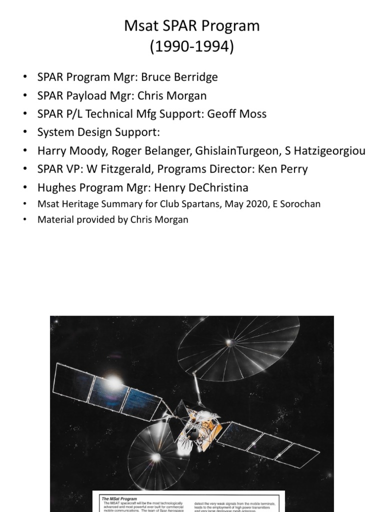 Overview of the Msat SPAR Program | PDF | Social Science
