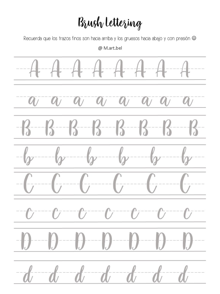 Plantillas Imprimibles para Practicar Lettering PDF