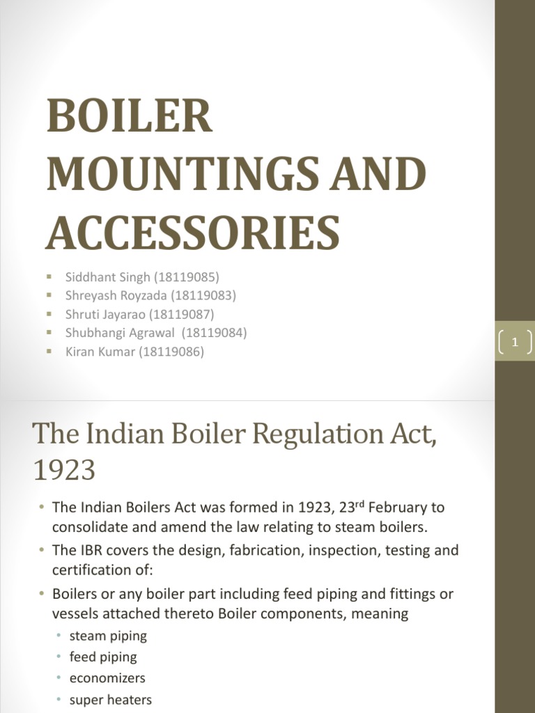 Boiler Mountings and Accessories PDF Boiler Steam Engine