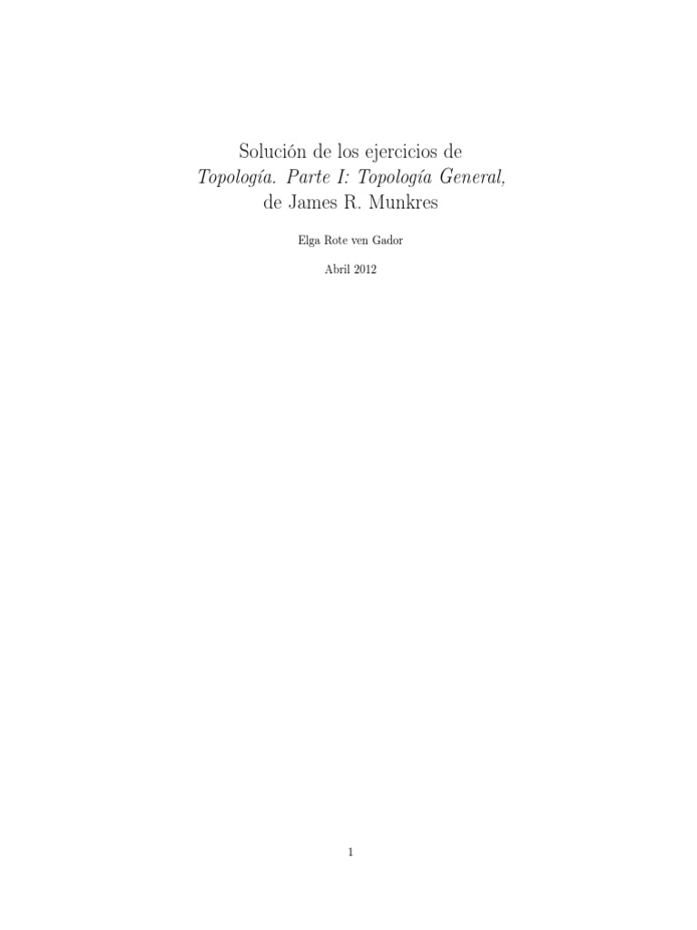 Soluciones de Topología de Munkres | PDF | Prueba matemática | Función ...
