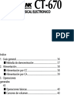 Manual Casio CT 670