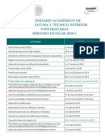 Calendario Academico Licenciatura y TSU 2018-1 PDF