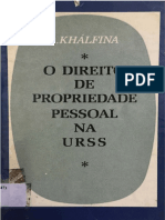 KHALFINA, R. - O Direito de Propriedade Pessoal na URSS.pdf
