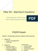 08 B. Desain Filter IIR Matched Z Transform