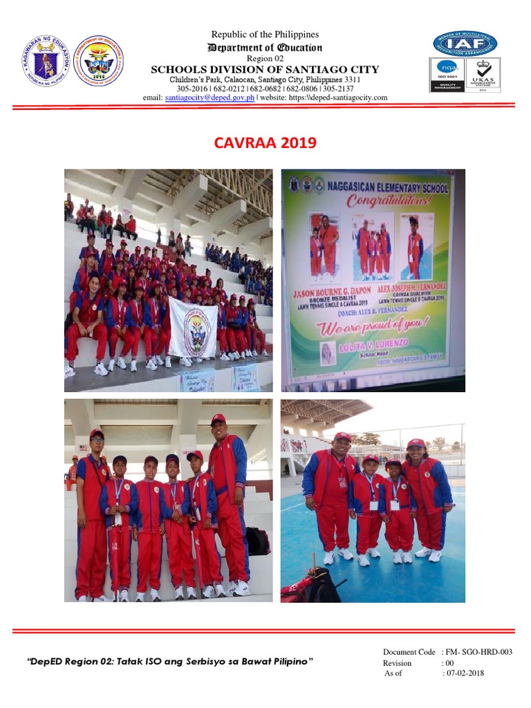 Cavraa 2019 Overview for DepEd Santiago | PDF