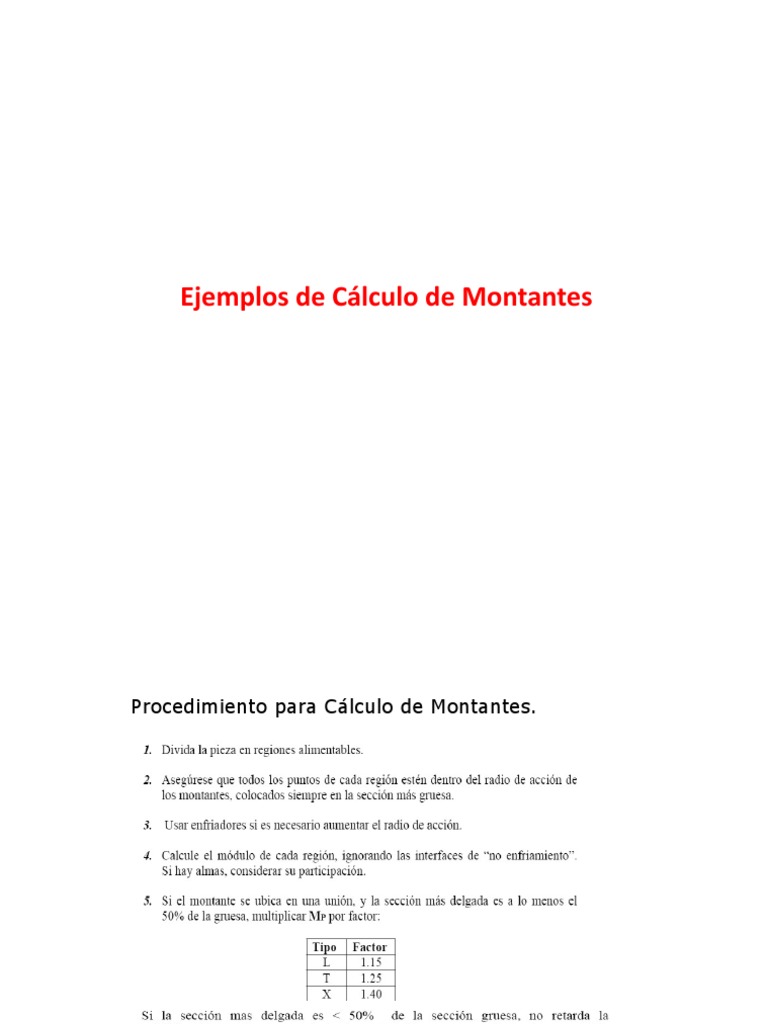 Ejemplos de Cálculo de Montantes | PDF | Naturaleza
