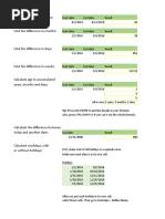 Calculate Difference Between Dates