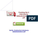 Cracking The It Interview by Balasubramaniam M PDF