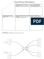 Research Questions and Thesis Development