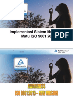 Implementasi Sistem Manajemen mutu - Awareness ISO 9001 2015 training material 