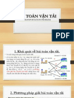 BÀI TOÁN VẬN TẢI