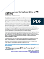 RTI and Tirupati