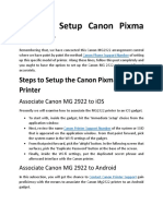 How To Setup Canon Pixma Mg2922
