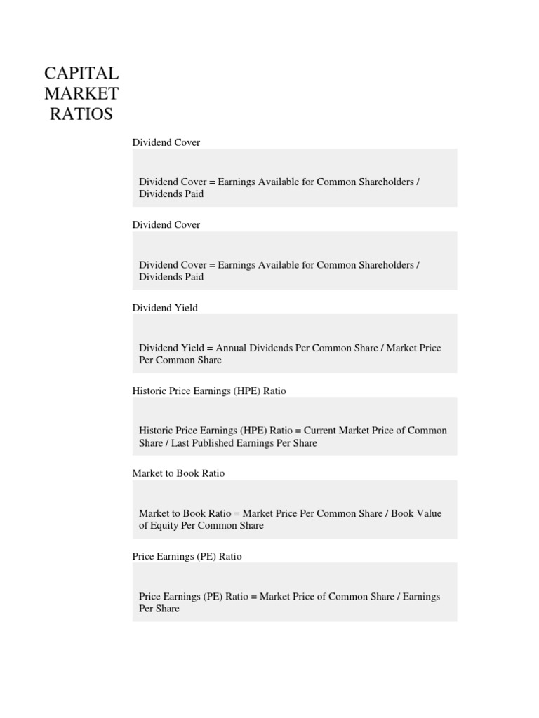 Ratios | PDF | Revenue | Equity (Finance)