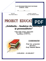 proiect gradinita fondator de educatie