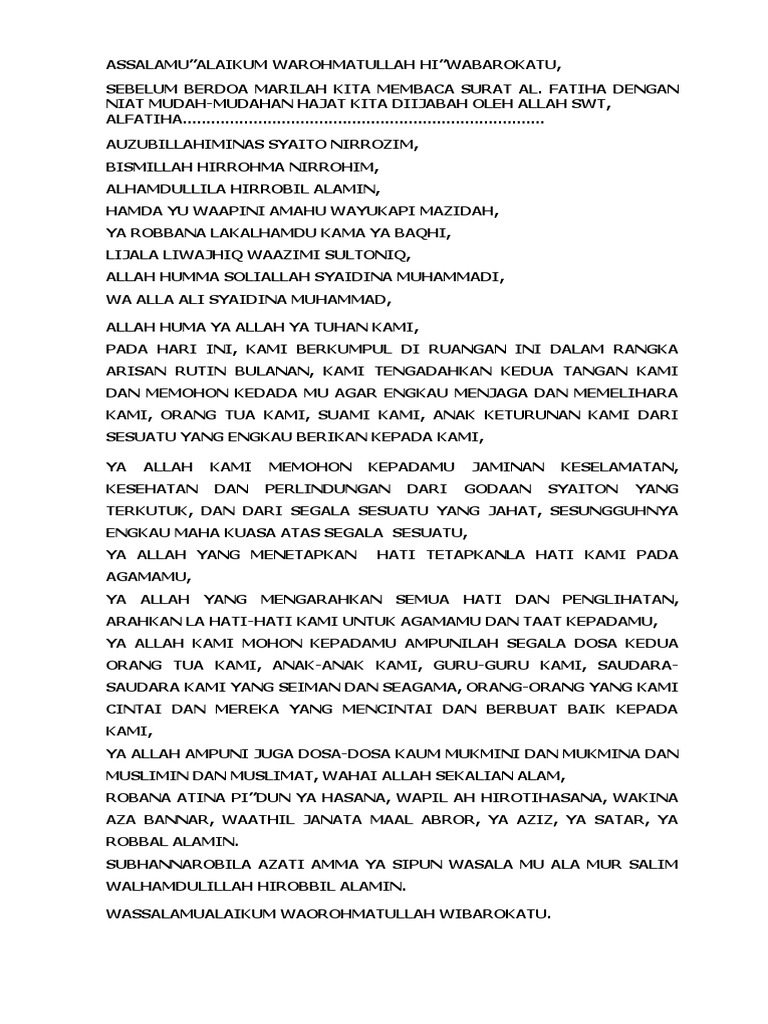 Bacaan Doa | PDF