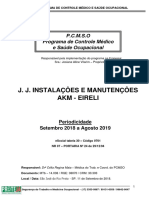 Pcmso - J.J Intalações e Manutenção Akm Ltda - 2018