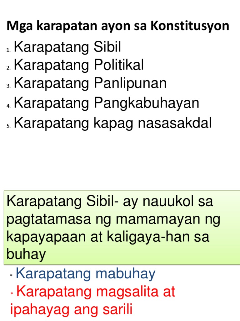 10 Halimbawa Ng Karapatang Panlipunan