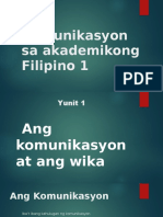 Komunikasyon Sa Akademikong Filipino 1