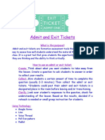 CSL 570 Admit and Exit Tickets