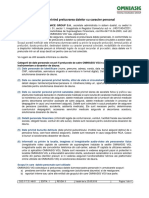 Informare Cu Privire La Prelucrarea Datelor Cu Caracter Personal F-7.5.1-4601 Revizia 0