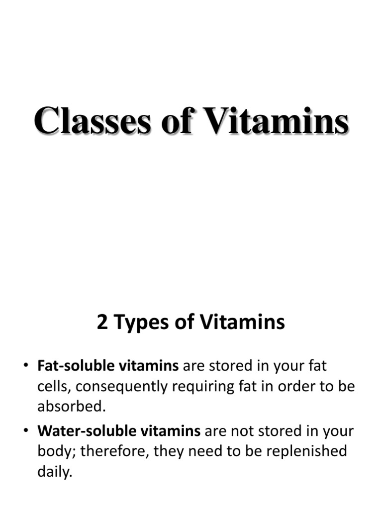 Fat & Water-Soluble Vitamins Guide | PDF