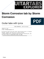 STORM CORROSION - Storm Corrosion Guitar Tabs - Guitar Tabs Explorer PDF