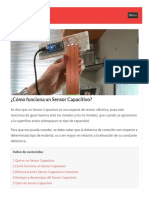 ¿Cómo Funciona Un Sensor Capacitivo