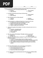 Summative Test in Mathematics 8