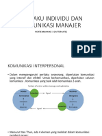 Perilaku Individu Dan Komunikasi Manajer