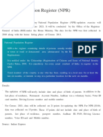 National Population Register NPR