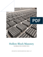 Hollow Block Masonry MATERIALS FOR CONST PDF