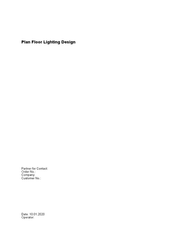 Floor Lighting Design Plan Overview | PDF | Lighting | Electromagnetic ...