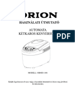 Orion Ketkaros Kenyersutogep Obmd 1401 Modell PDF