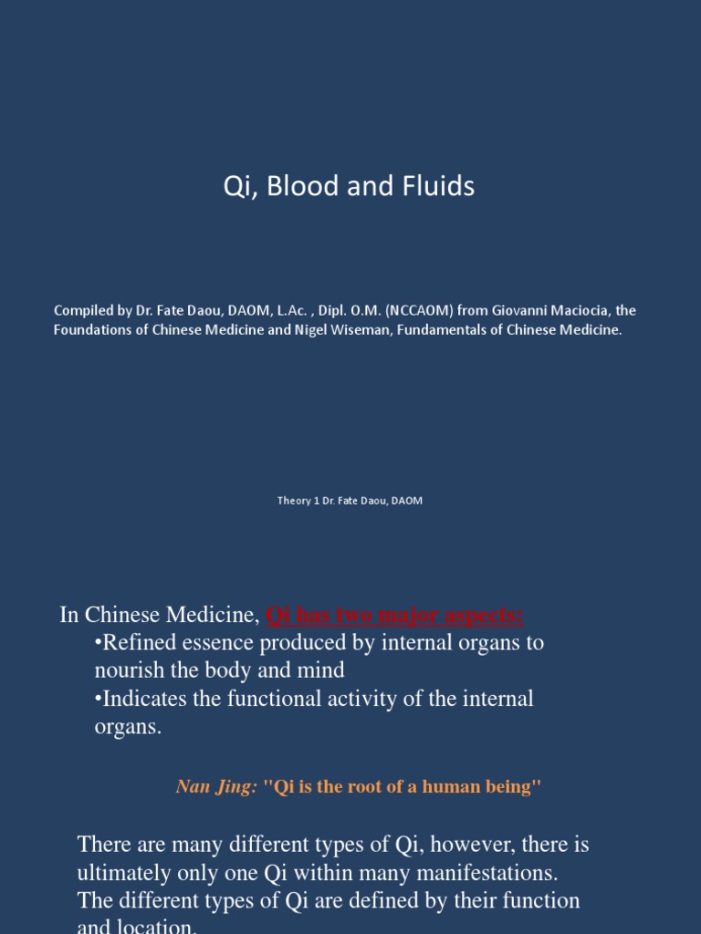 Fundamental Substances Qi, Blood, Fluids PDF Traditional Chinese
