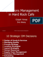 Operations Management in Hard Rock Cafe: Gülşah Yılmaz İnci Aksoy