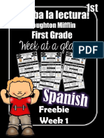 Spanish HMH Week at a Glance Freebie