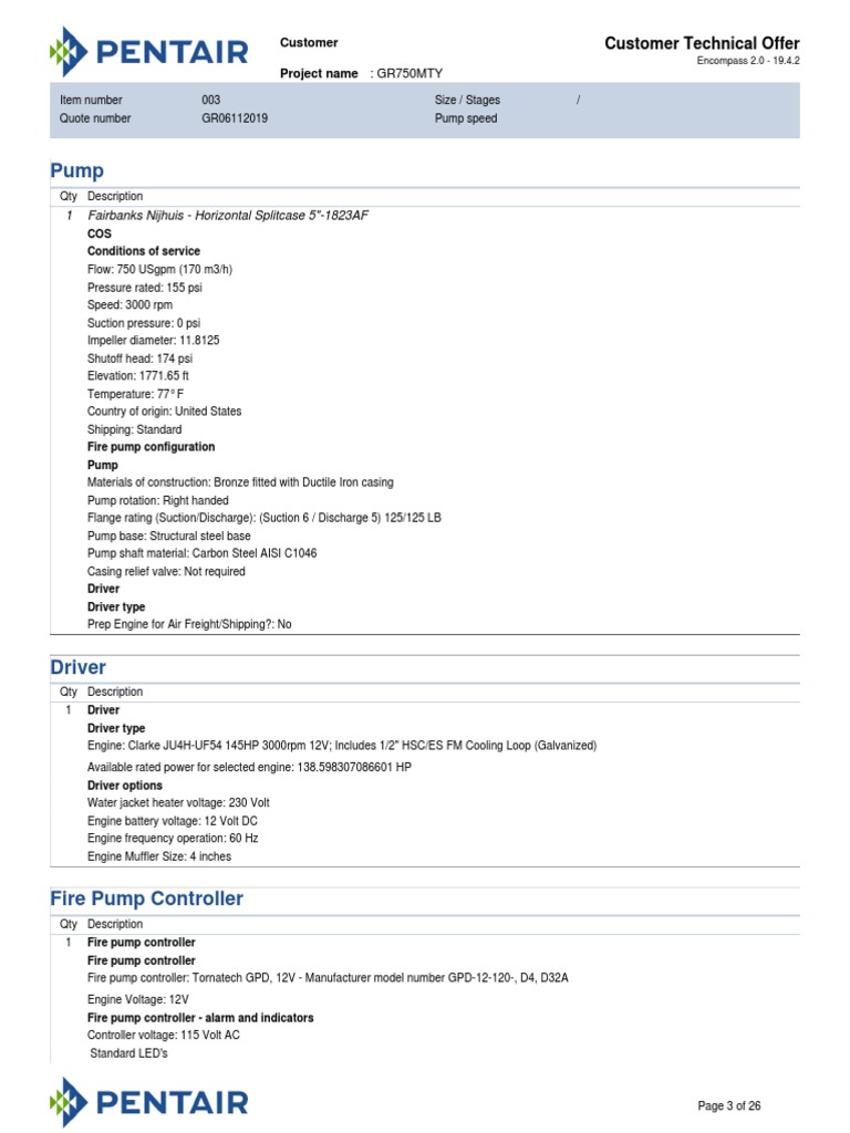GR06112019 - FICHA TÉCNICA 750 GPM at 155 PSI - MTY | PDF | Pump | Pipe ...