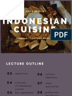 CUL5A - LECTURE - WEEK 9 - INDONESIAN CUISINE