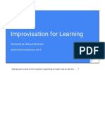 Improvisation for Learning AUSTA 2019