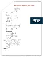 Teoría de exponentes y ecuaciones de primer grado