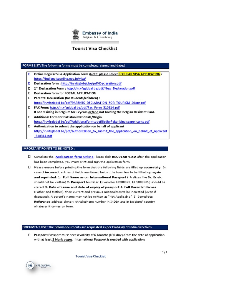 India Tourist Visa Application Guide | PDF | Travel Visa | Passport