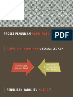 Proses Penulisan Hadis Nabi