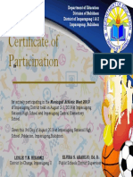 District Meet Certificate