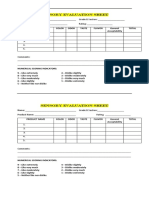 Sensory Evaluation Sheet