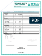 Hasil Evaluasi Belajar Santri Aic