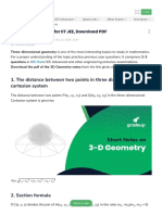 3D Geometry Formulas