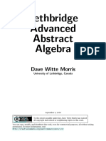 (Lecture Notes) Dave Witte Morris - Lethbridge Advanced Abstract Algebra (2018) PDF